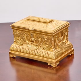 Aesthetic Movement Gilt Metal Table Casket