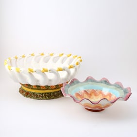 Two Glazed Earthenware Bowls