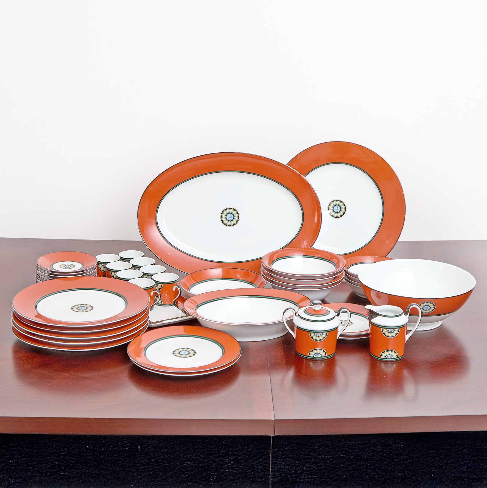 Puiforcat for Limoges Porcelain 'Pompeii' Pattern Partial Table Service (1 of 3)