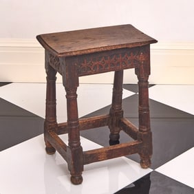 Charles I Oak Joint Stool