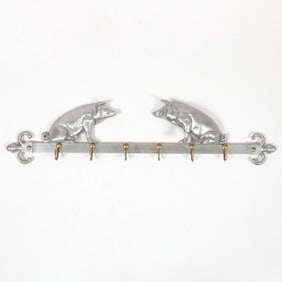 Arthur Court Aluminum Pig Coat Hanger
