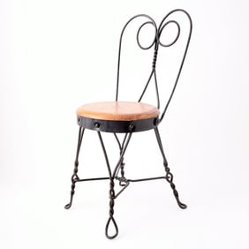 Iron and Wood Child's Chair