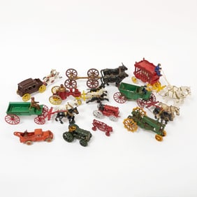 Collection of Painted Cast Iron and Other Toys