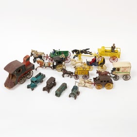 Collection of Painted Cast Iron and Other Toys