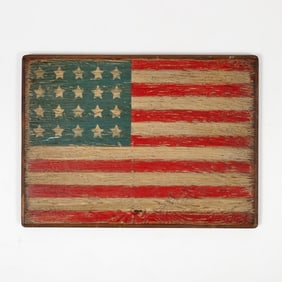 20 Star Painted Wood American Flag
