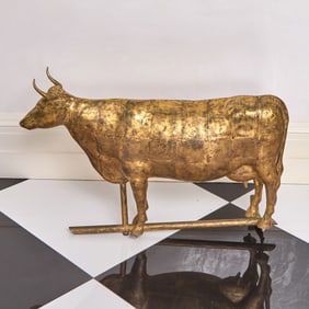 American Gilt-Copper Cow Weathervane
