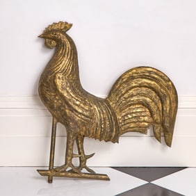 American Gilt-Copper Rooster Weathervane