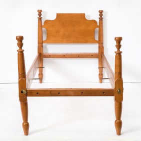 Two American Colonial Style Maple Bedsteads