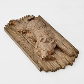 Russian Gilt-Bronze Model of a Resting Bear