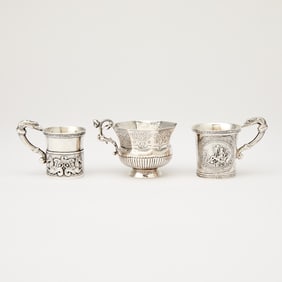 Group of Three Russian Silver Charkas