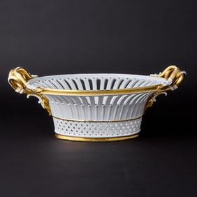Russian Porcelain Basket