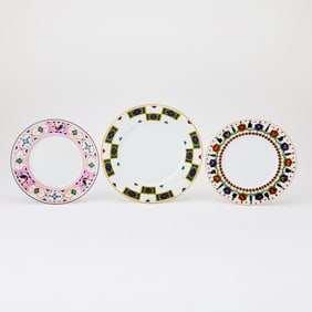 Group of Six Kornilov Porcelain Plates