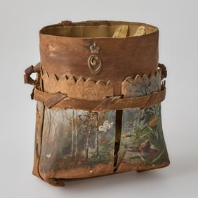 Grand Duchess Olga Nikolaevna: Painted Bark Basket
