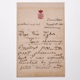Grand Duchess Elizabeth Feodorovna: Letter to Isabella Tylor, 1884