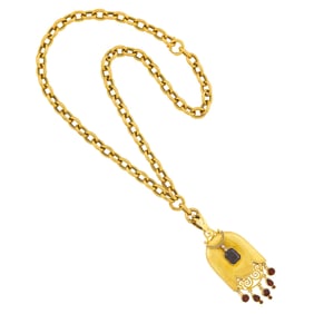 Russian Gem-Set Gold Locket