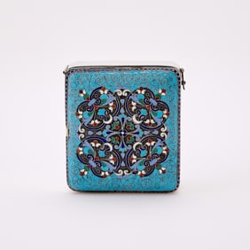 Russian Silver and Cloisonné Enamel Case