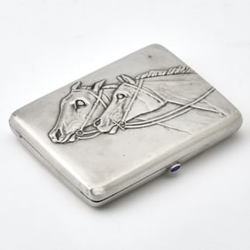Russian Silver Cigarette Case