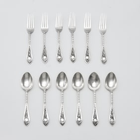 Armenian Silver Flatware Service