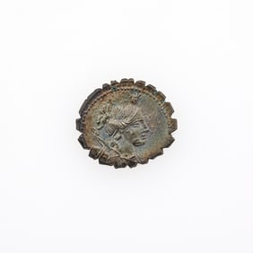 A. Postumius A.f.Sp.n. Albinus. c. 81 B.C.E. AR Denarius Serratus (3.93g, 20mm).