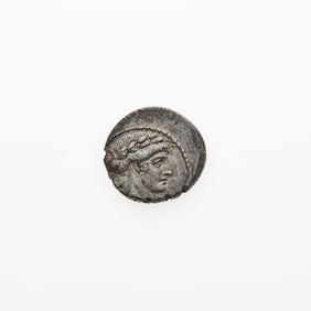 Q. Pomponius Musa. c. 66 B.C.E. AR Denarius (3.90g, 17mm).