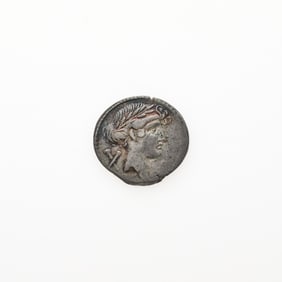 Q. Pomponius Musa. c. 66 B.C.E. AR Denarius (3.96g, 18mm).