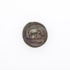 Julius Caesar. c.49-48 B.C.E. AR Denarius (4.09g, 19mm).