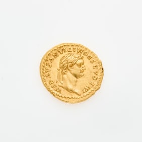 Domitian, Caesar. c. 82 C.E. AV Aureus (7.75g, 19mm).