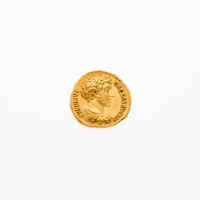 Marcus Aurelius, Caesar. c. 147-148 C.E. AV Aureus (7.26g, 19mm).