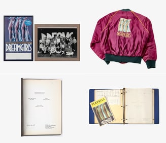 Jake Bell’s annotated production script, show jacket and materials from Dreamgirls