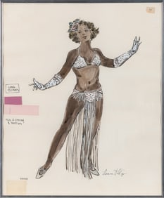 Florence Klotz, Design for "Grind," framed