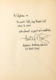One book signed by Stephen Sondheim, and group of volumes inscribed to him