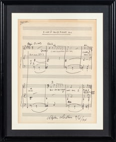 Stephen Sondheim quotation manuscript for Passion