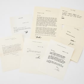 Three signed notes from Stephen Sondheim to Tony Roberts