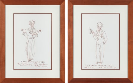 Two images inscribed by Tony Walton to Tony Roberts