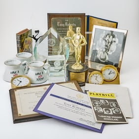 A large group of awards and career memorabilia from the career of Tony Roberts