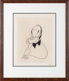 Al Hirschfeld caricatures Bob Hope