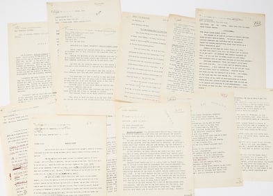 A file of background reporting for the May 1956 Time cover story on Marilyn Monroe