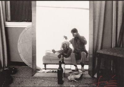 The only Last Sitting image to show Bert Stern with Marilyn Monroe