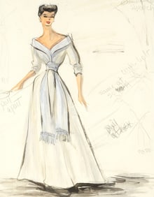 An original sketch for Jane Wyman likely for Lucy Gallant