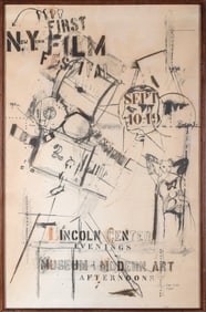 The poster for the first NY Film Festival, signed and numbered by Larry Rivers