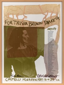 A Robert Rauschenberg-designed and signed Castelli Gallery poster