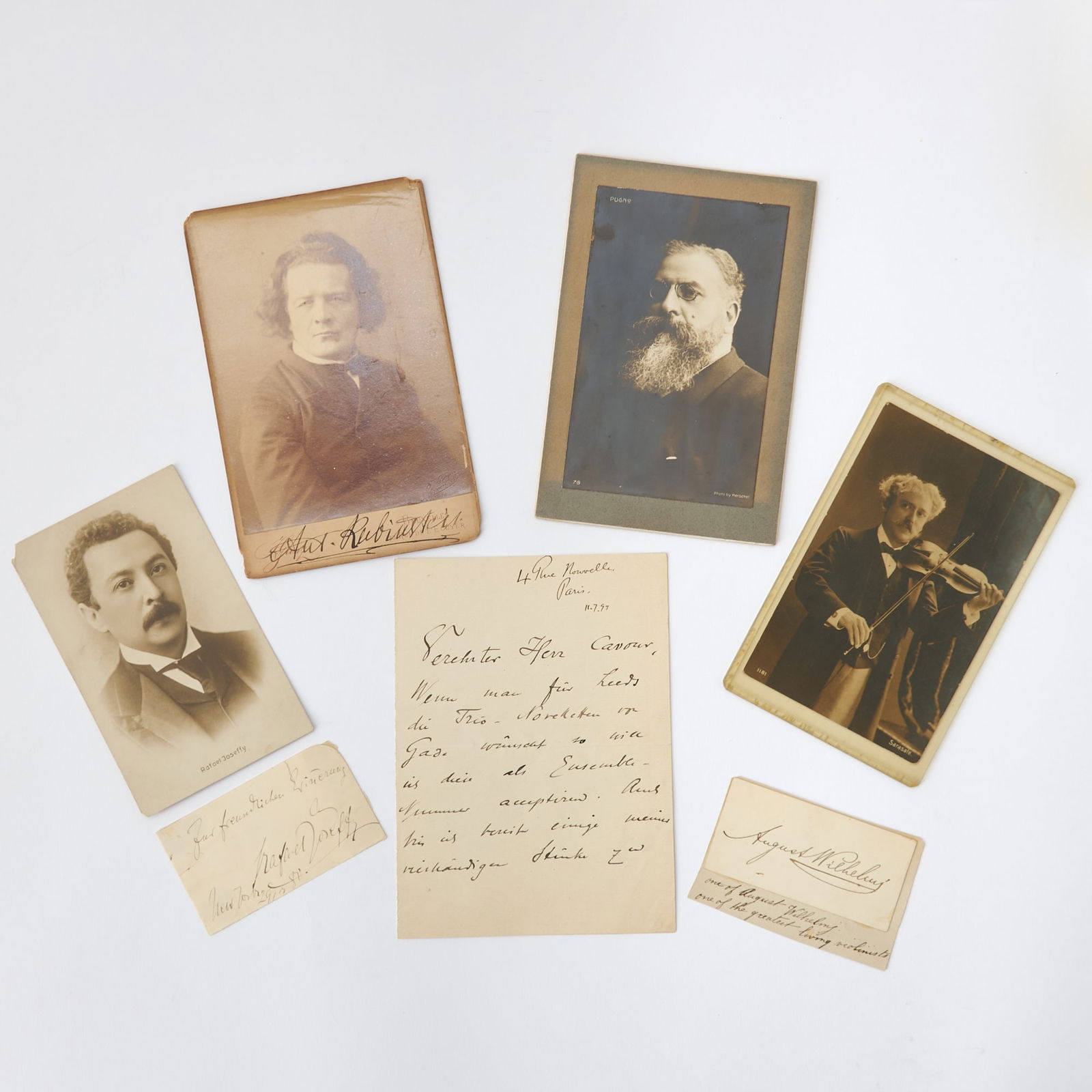 Signed photos, autograph letters, and postcards of famous 19th century musicians (1 of 3)