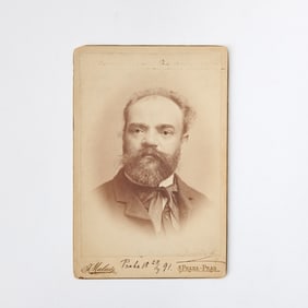A signed and inscribed cabinet photograph of Antonín Dvořák
