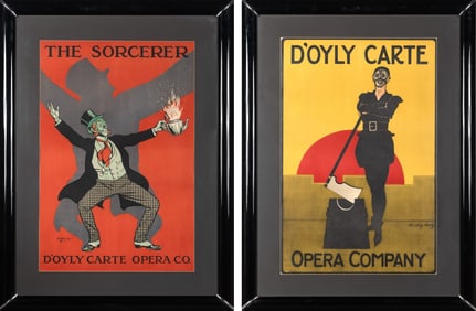 Two scarce Dudley Hardy posters for D'Oyly Carte Opera Company