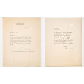 Two letters on financial matters signed by Cole Porter