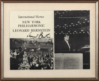 Two signed pieces by Leonard Bernstein