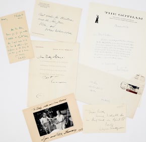 Archive of photographs, letters and notes including Stravinsky, Auden, Copeland etc.