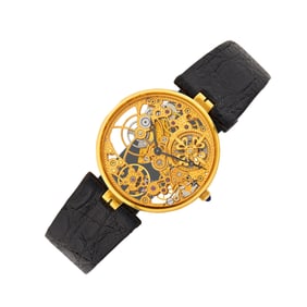 Patek Philippe Gold 'Skeleton' Wristwatch, Ref. 3878