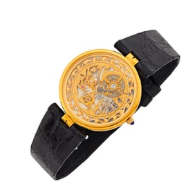 Patek Philippe Gold 'Skeleton' Wristwatch, Ref. 3883