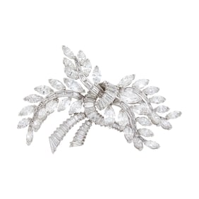 Platinum and Diamond Brooch